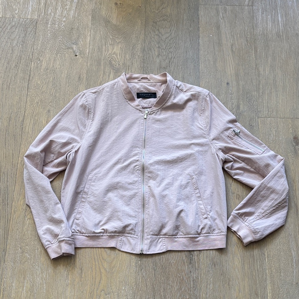 Bagatelle Blush Pink Mauve Bomber Jacket